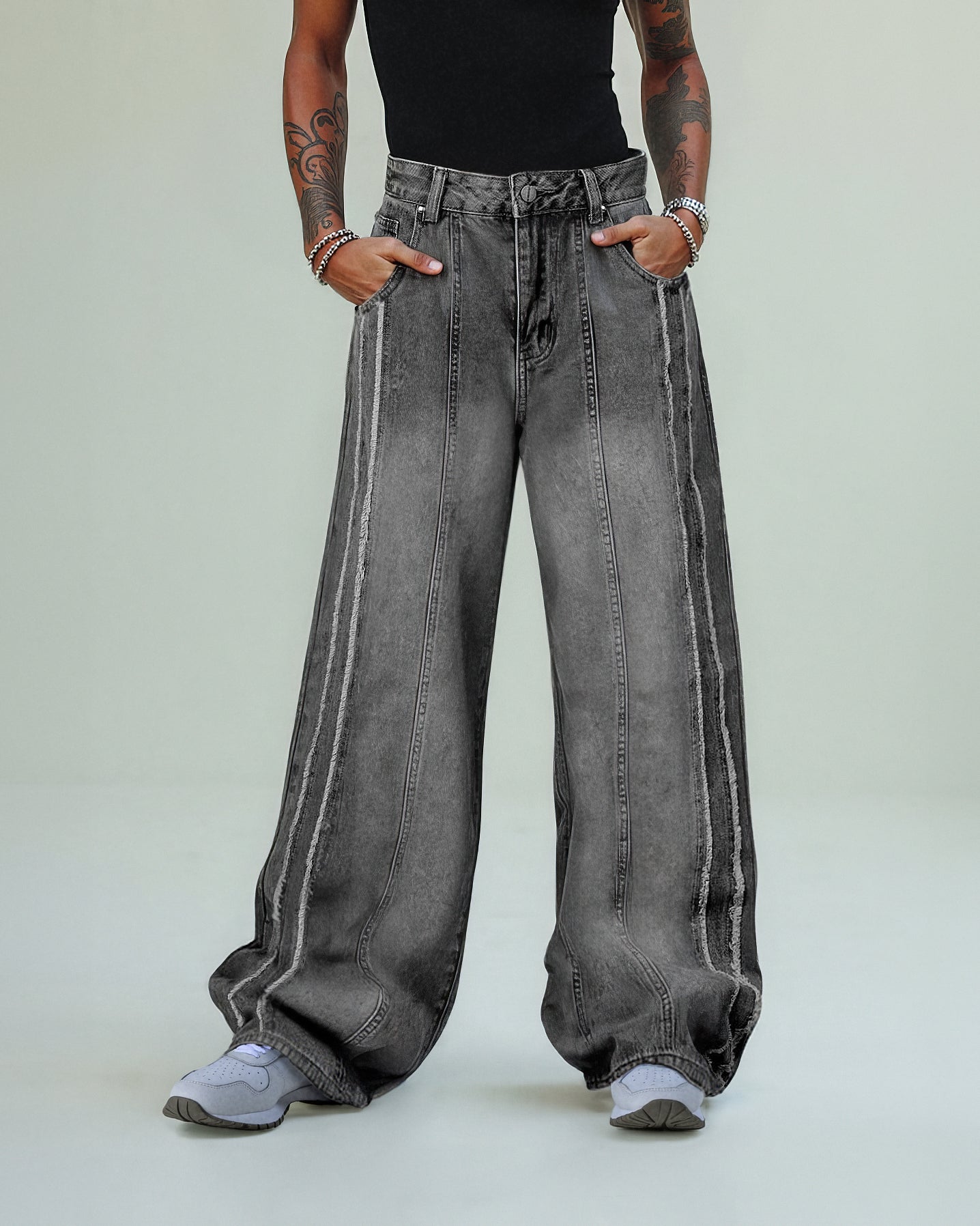 Jeans baggy effetto vissuto