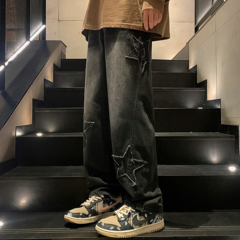Wide-Leg Streetwear Jeans - Strada Fashion