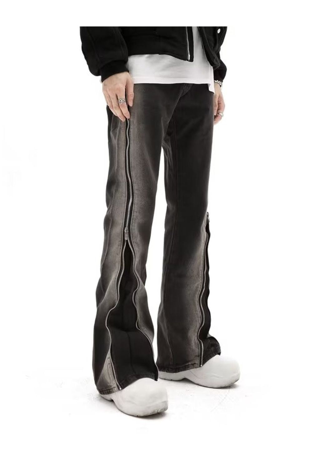 Jeans With Zipper Design - Strada Fashion