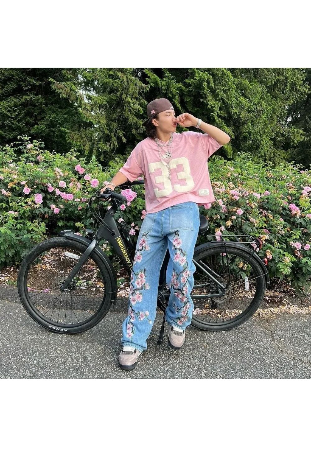 'Blossom' Embroidered Jeans - Strada Fashion