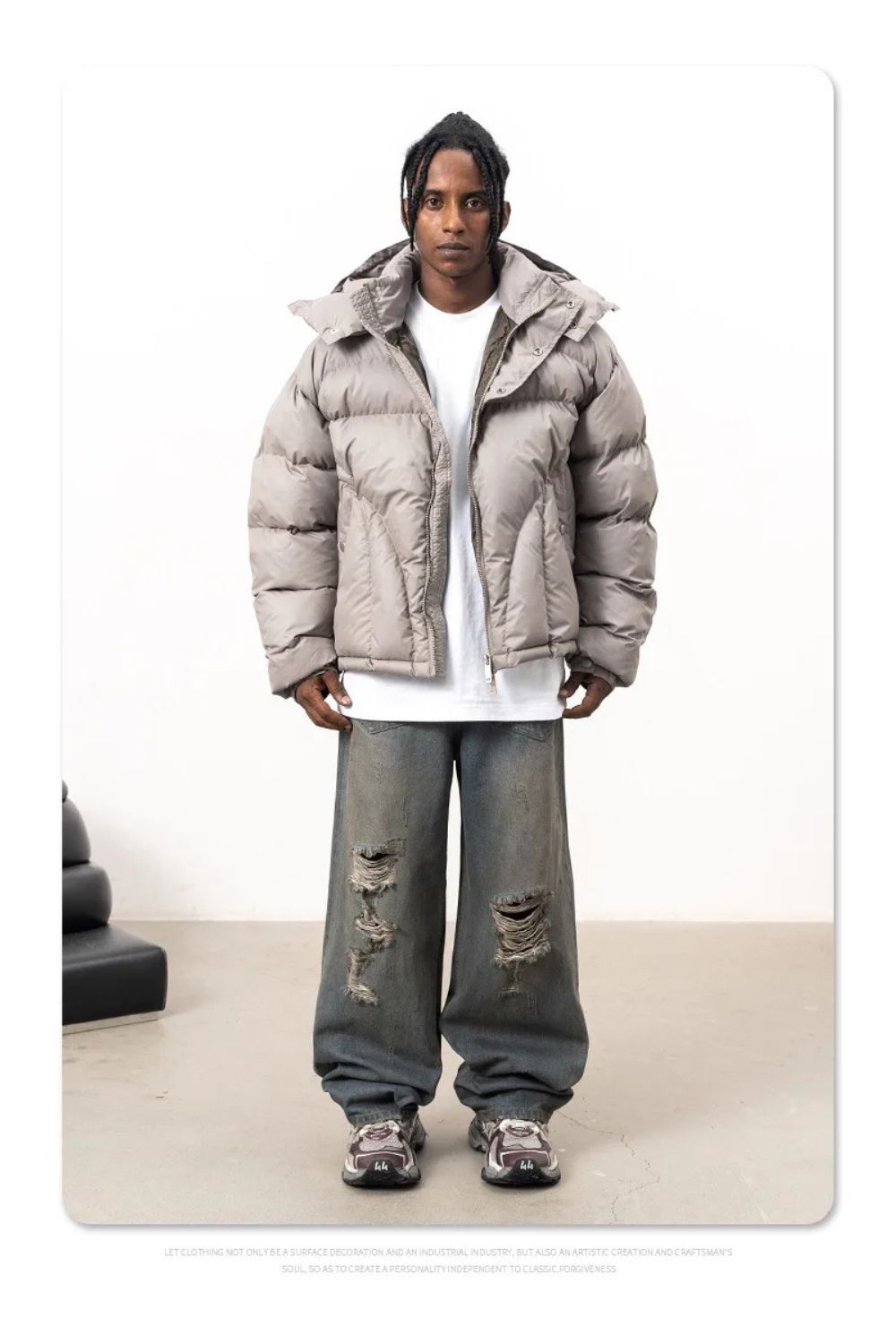 'Y2K' Puffer Jacket Button-Up - Strada Fashion