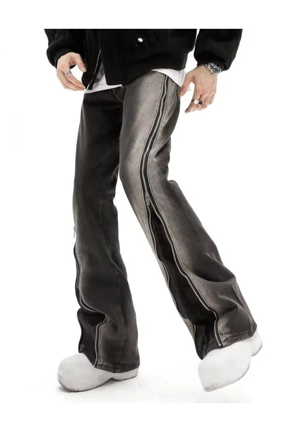 Jeans With Zipper Design - Strada Fashion
