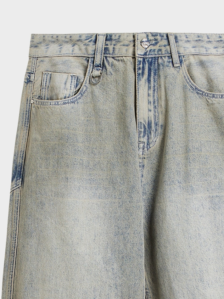 Jeans baggy in denim - Grigio chiaro