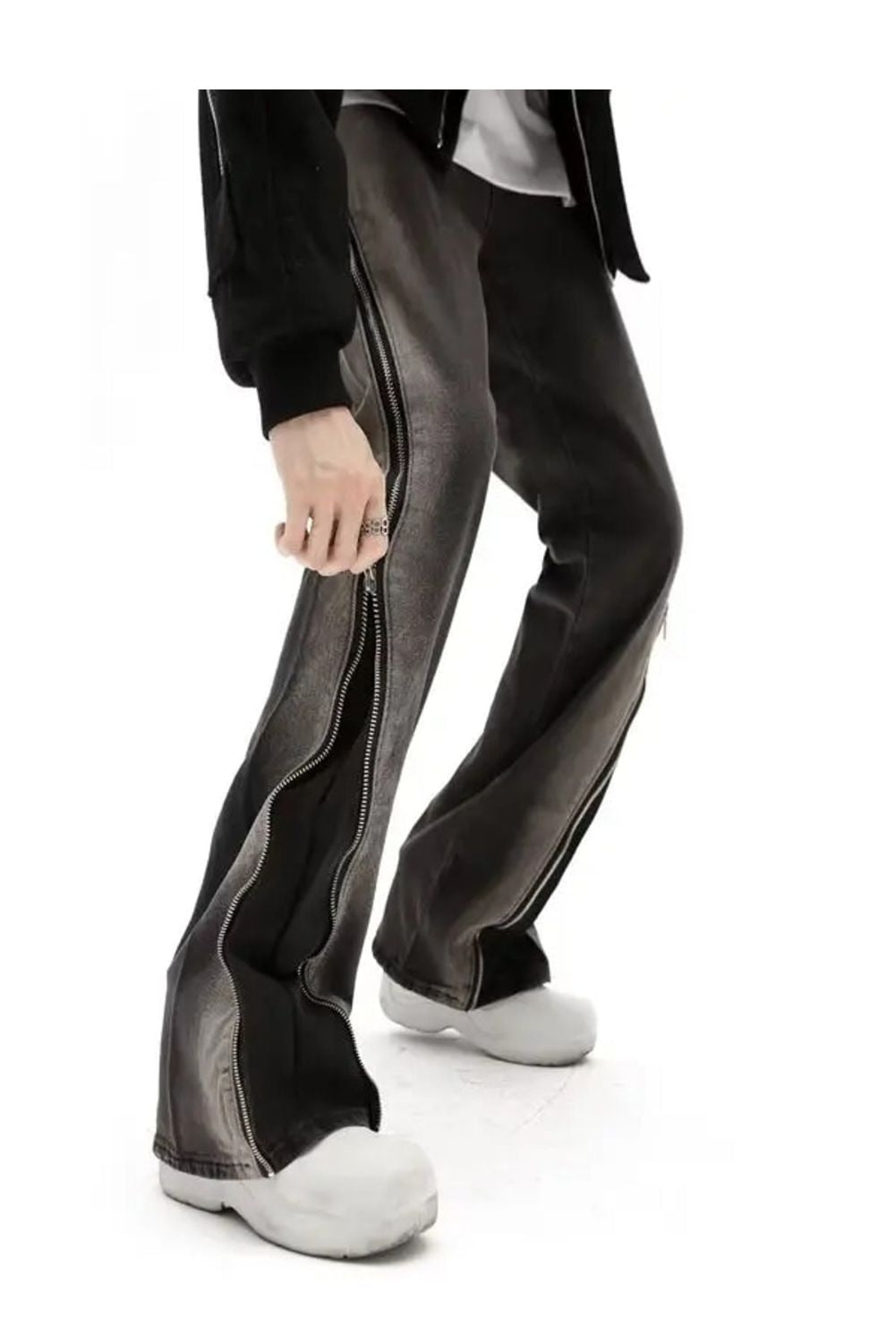 Jeans With Zipper Design - Strada Fashion