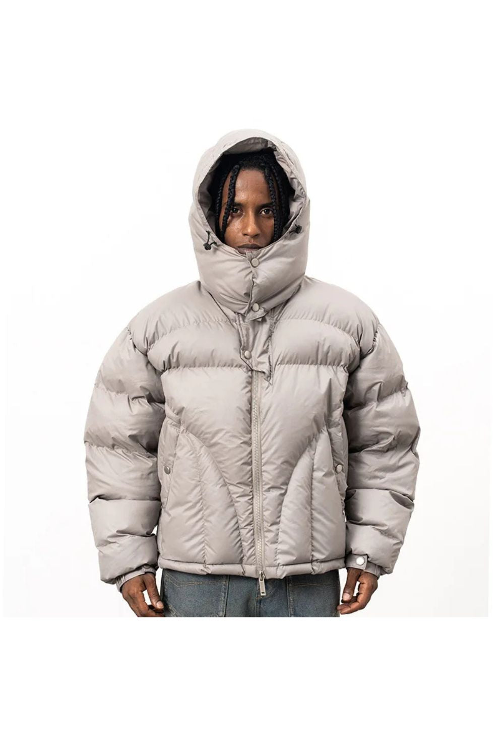 'Y2K' Puffer Jacket Button-Up - Strada Fashion