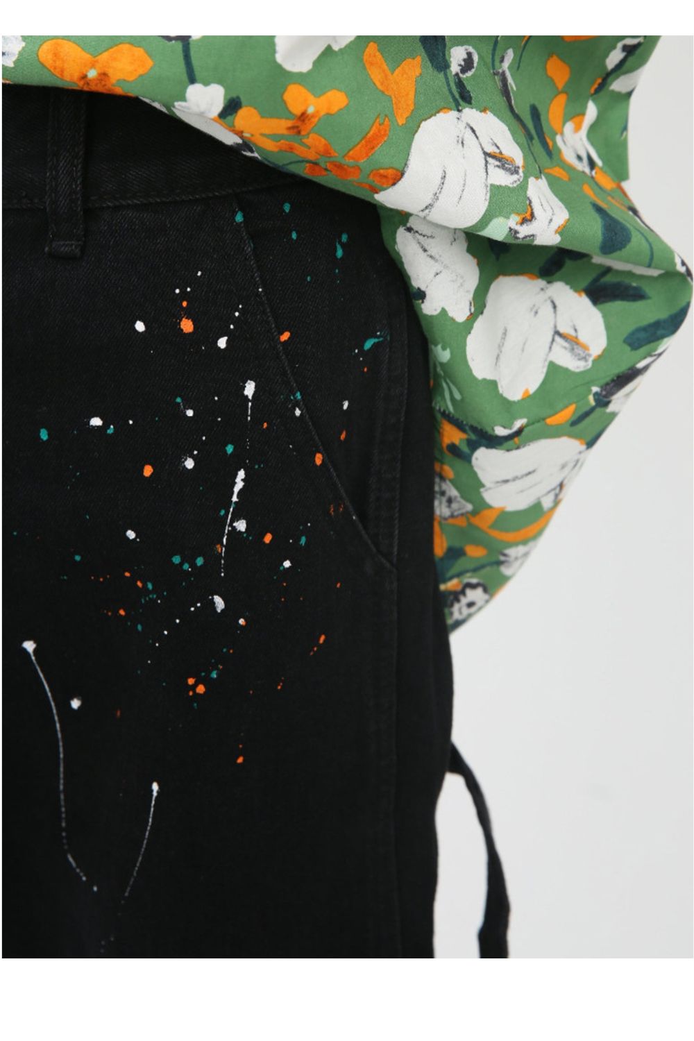 Jeans Flared With Paint - Strada Fashion