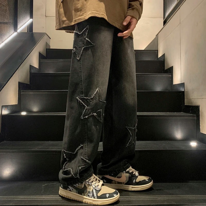 Wide-Leg Streetwear Jeans - Strada Fashion