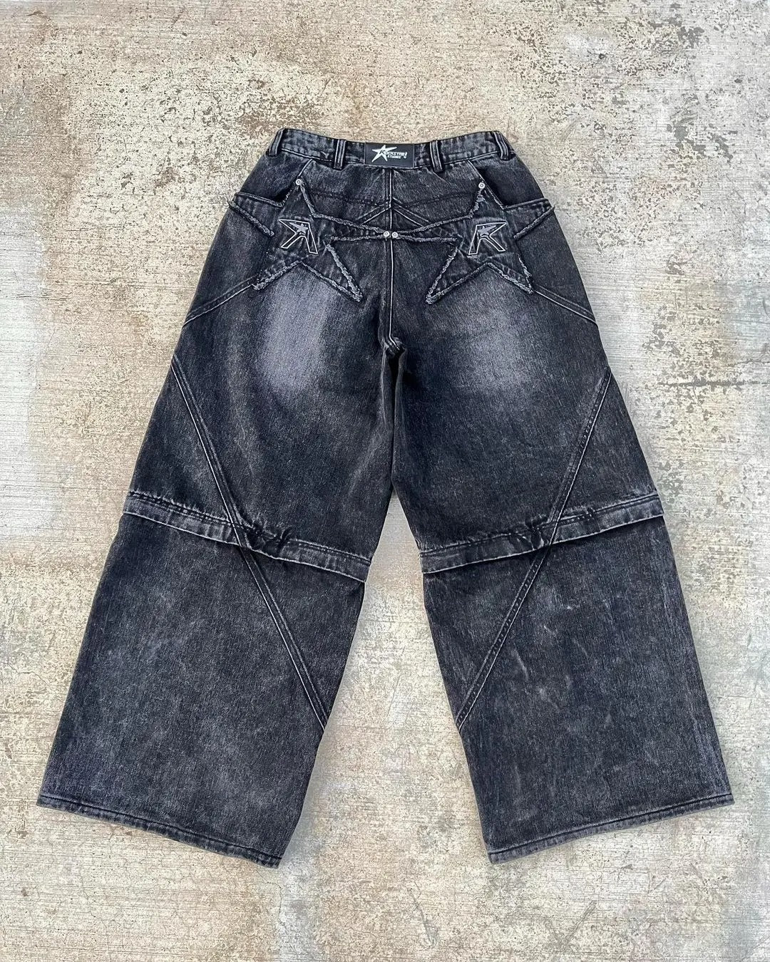 'Dark Edge' Baggy Jeans - Strada Fashion