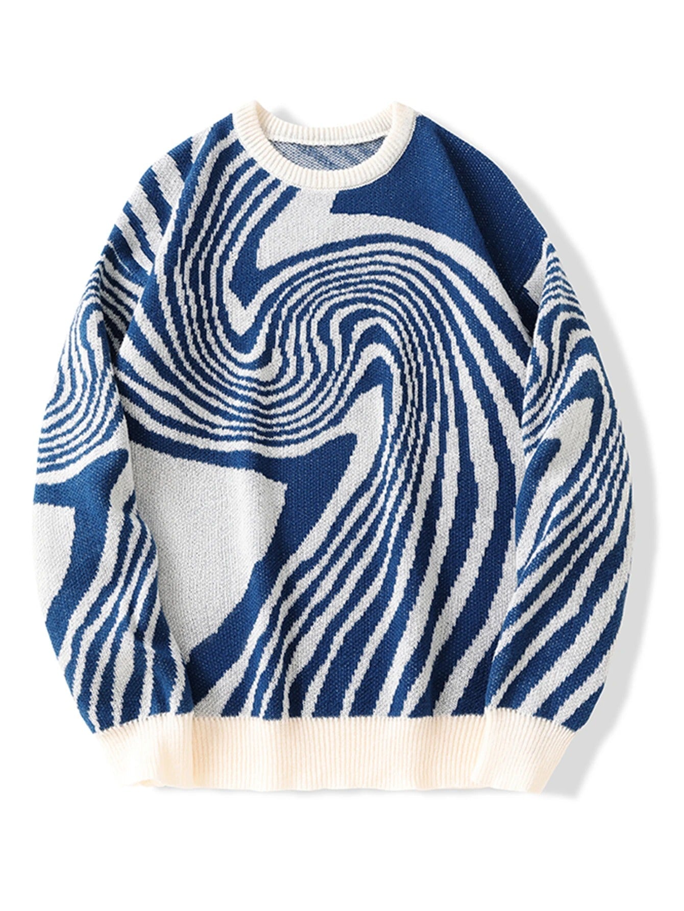 Maze Jacquard Knitted Sweater - Strada Fashion