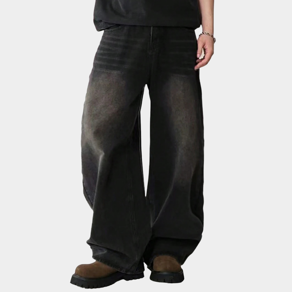 Wide Leg Jeans Black - Black