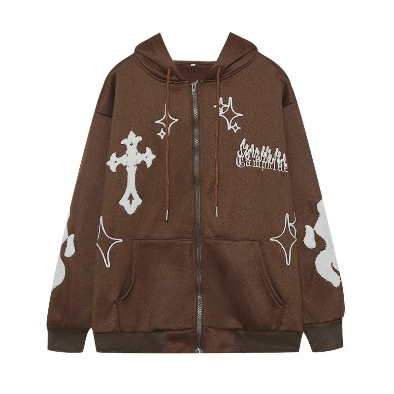 Ripped Crew Neck Hoodie - Strada Fashion