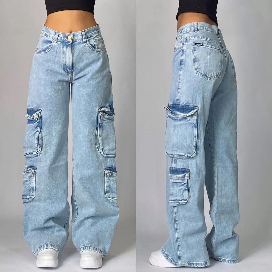 High-Waist Edge Jeans - Strada Fashion
