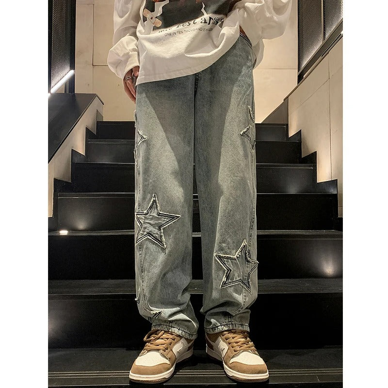 Wide-Leg Streetwear Jeans - Strada Fashion