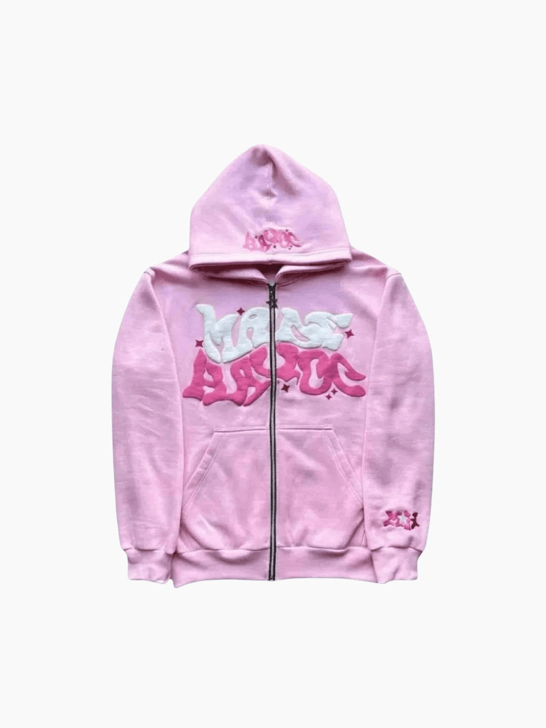 Graphic Puff Print Zip-Up Hoodie
