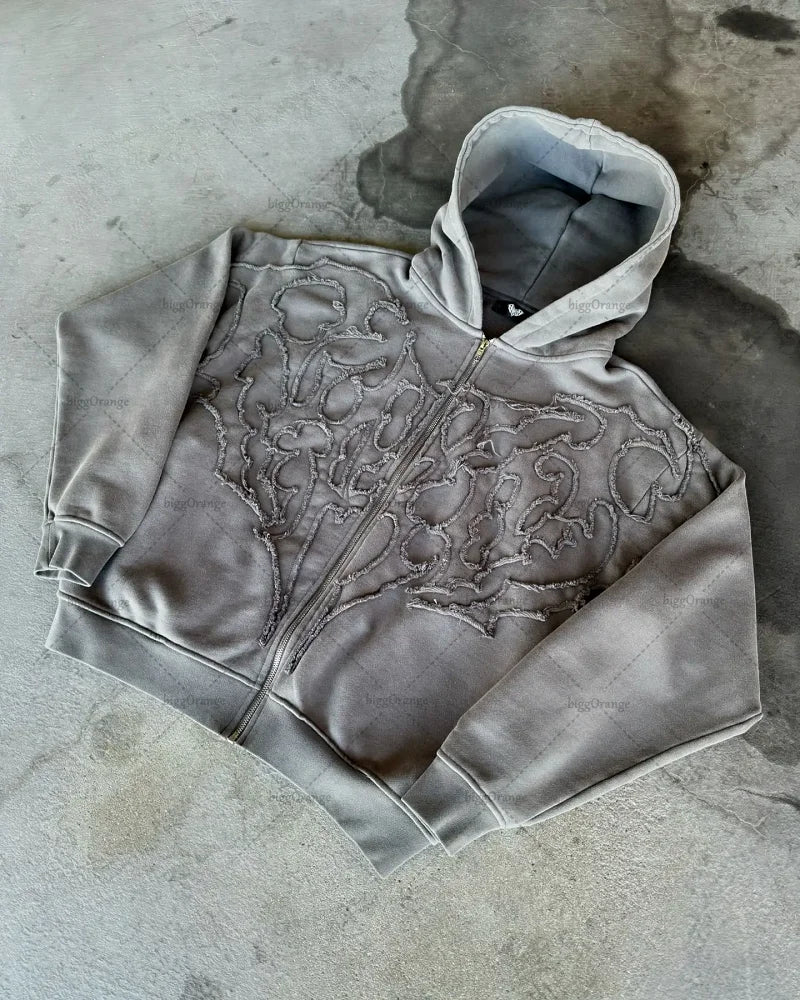 'Glazed' Zipped Hoodie - Strada Fashion