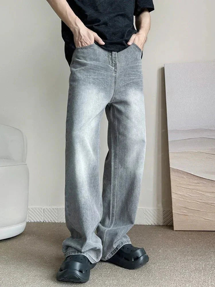 Gray Baggy Jeans - Strada Fashion