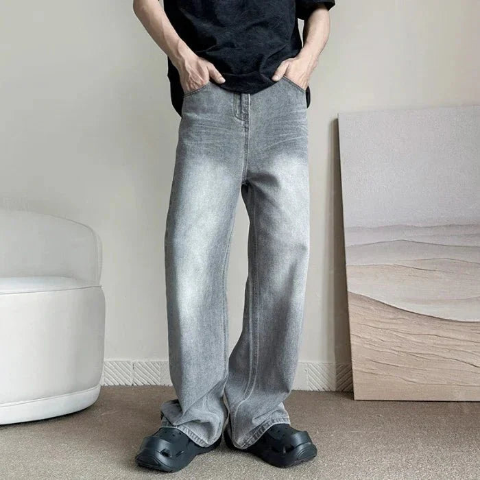Gray Baggy Jeans - Strada Fashion