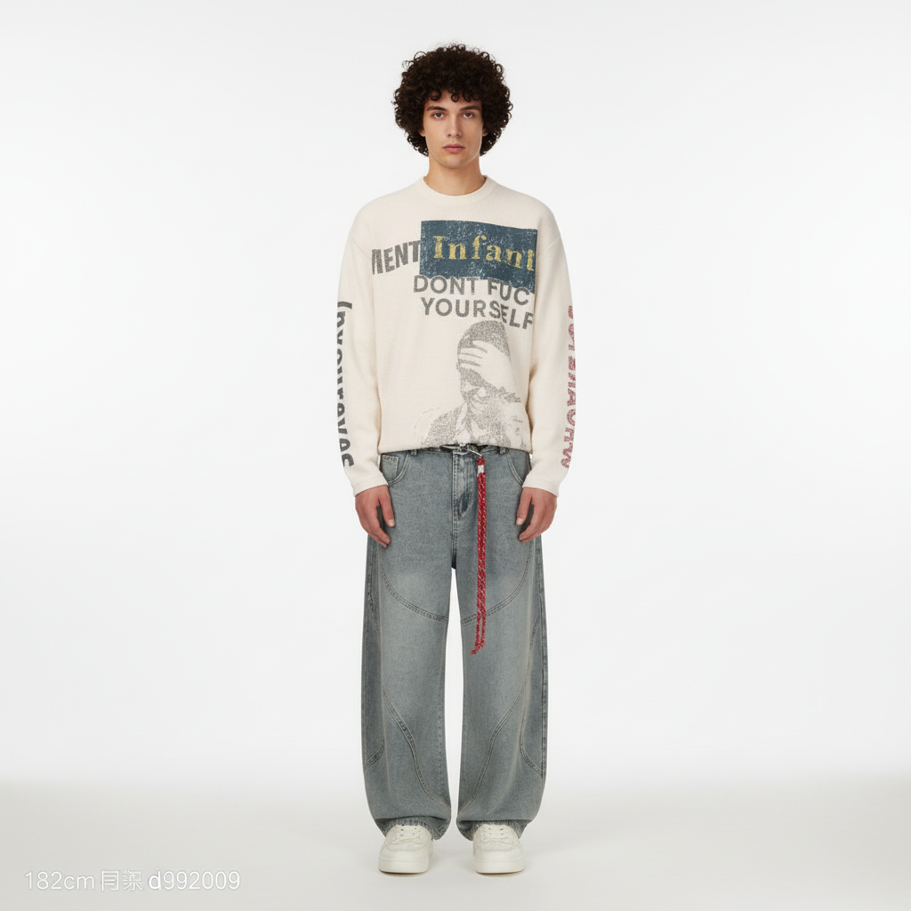 Dune Patchwork Barrel Jeans