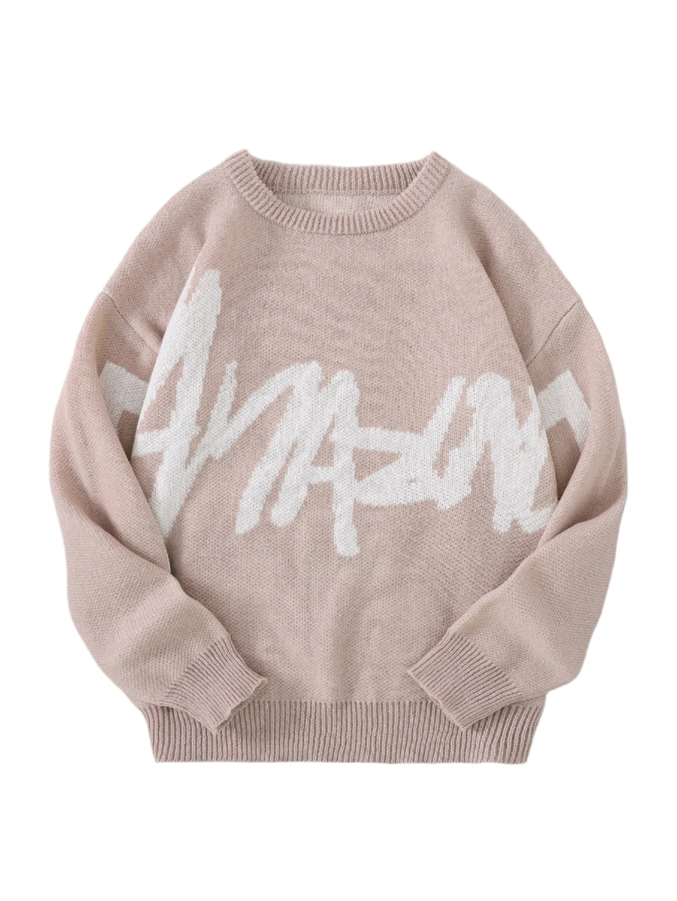 Graffiti Jacquard Knitted Sweater - Strada Fashion