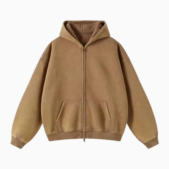 Heavyweight Zipped Hoodie - Navy Blue