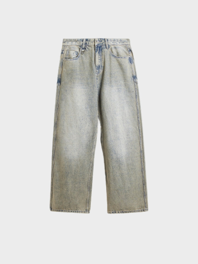 Jeans baggy in denim - Grigio chiaro