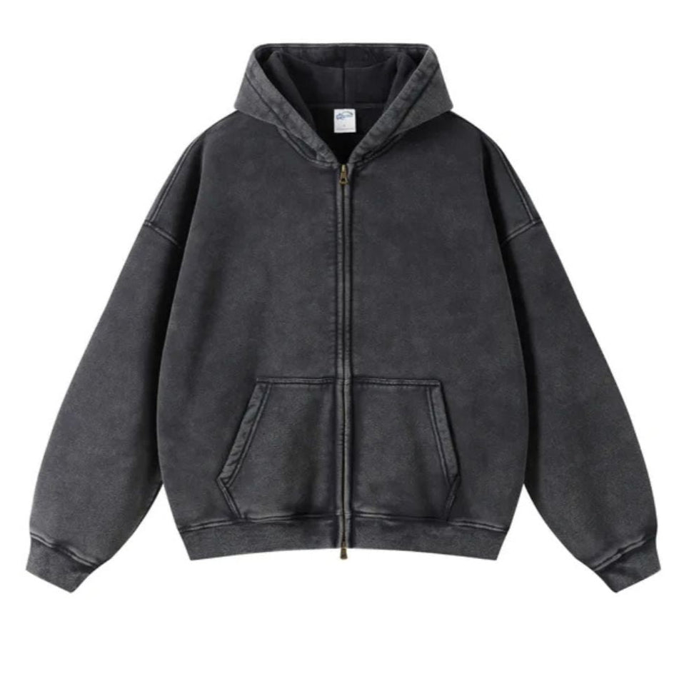 Graphic Heavyweight Zipped Hoodie - Strada Fashion