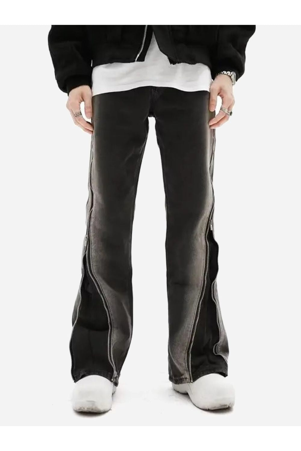 Jeans With Zipper Design - Strada Fashion