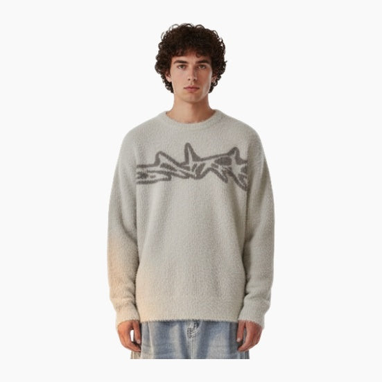 'Tribal' Knitted Sweater - Apricot