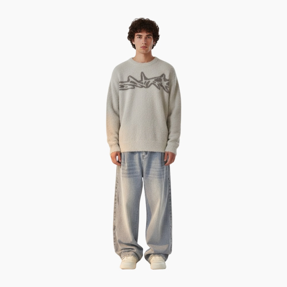 'Tribal' Knitted Sweater - Apricot