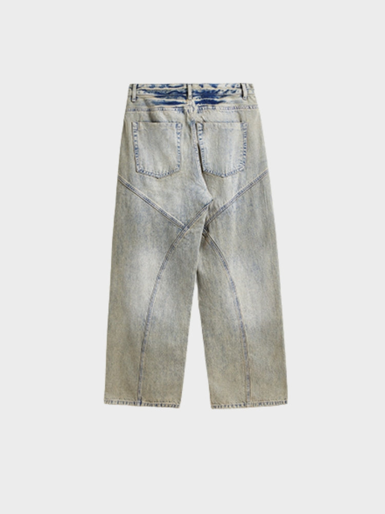 Jeans baggy in denim - Grigio chiaro