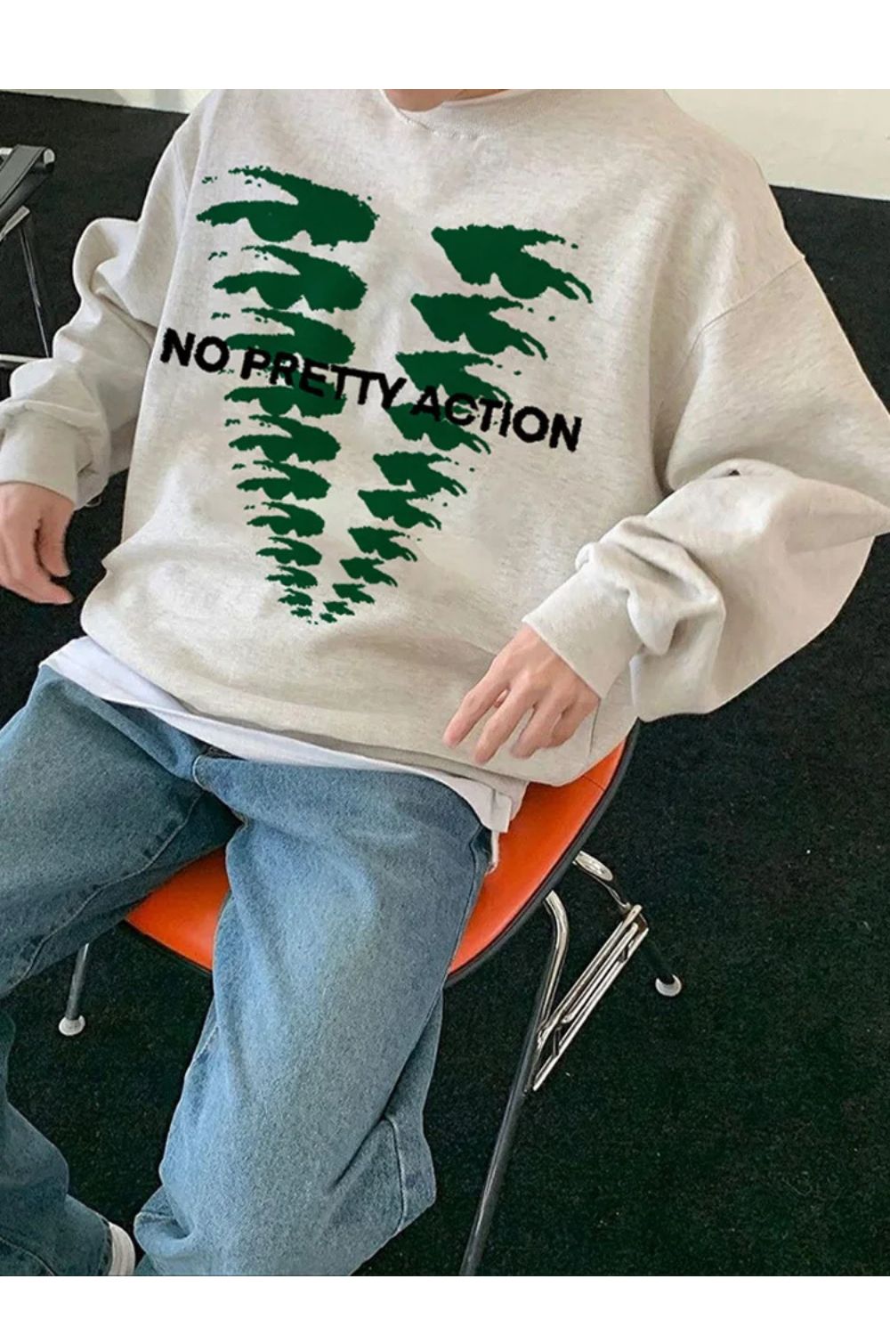 Sweatshirt 'No Pretty Action' - Strada Fashion