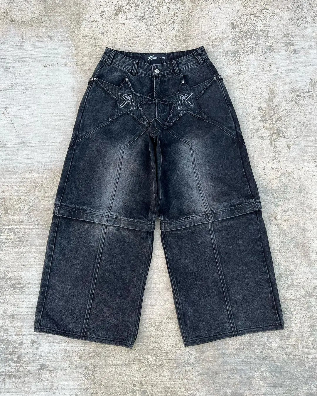 'Dark Edge' Baggy Jeans - Strada Fashion