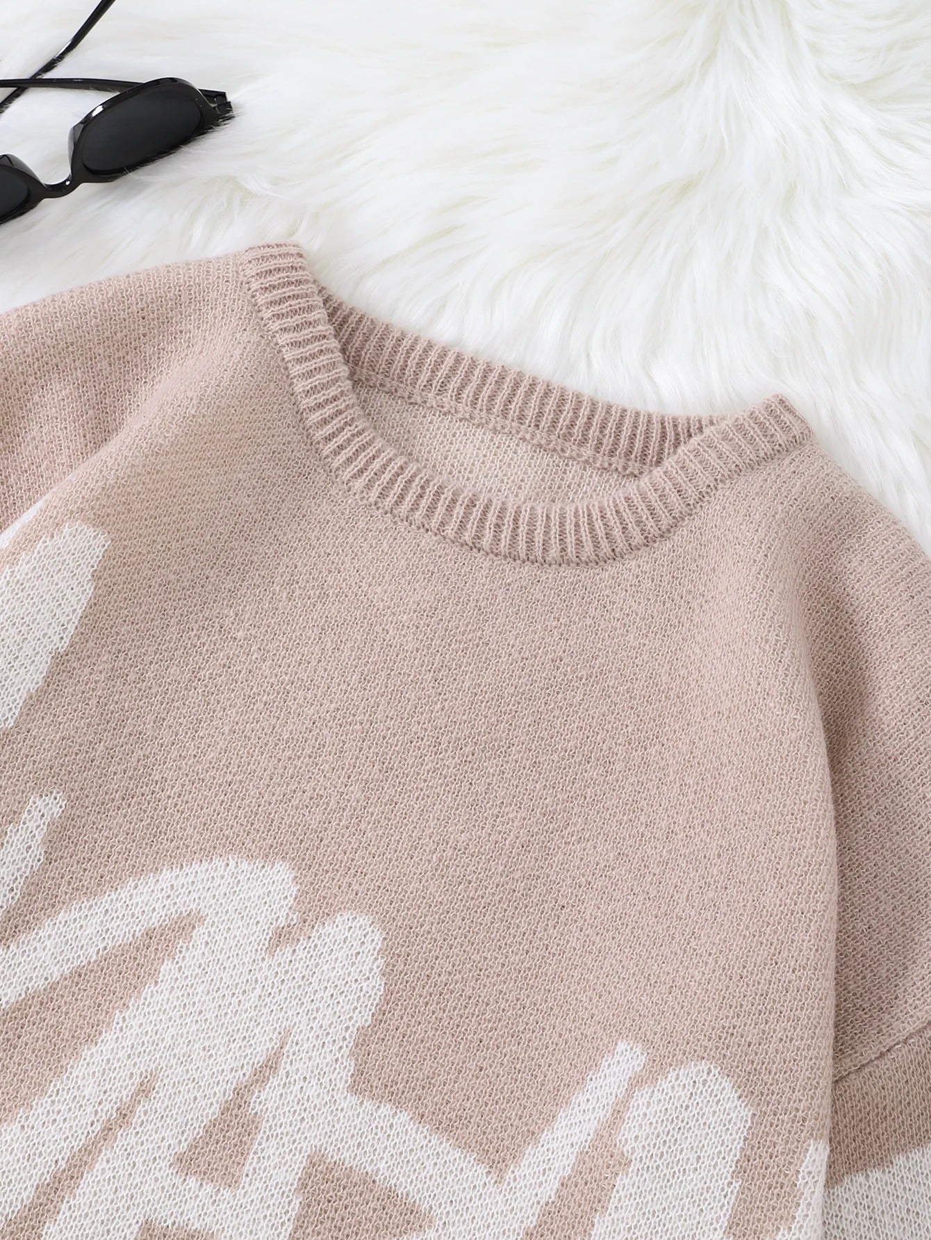 Graffiti Jacquard Knitted Sweater - Strada Fashion