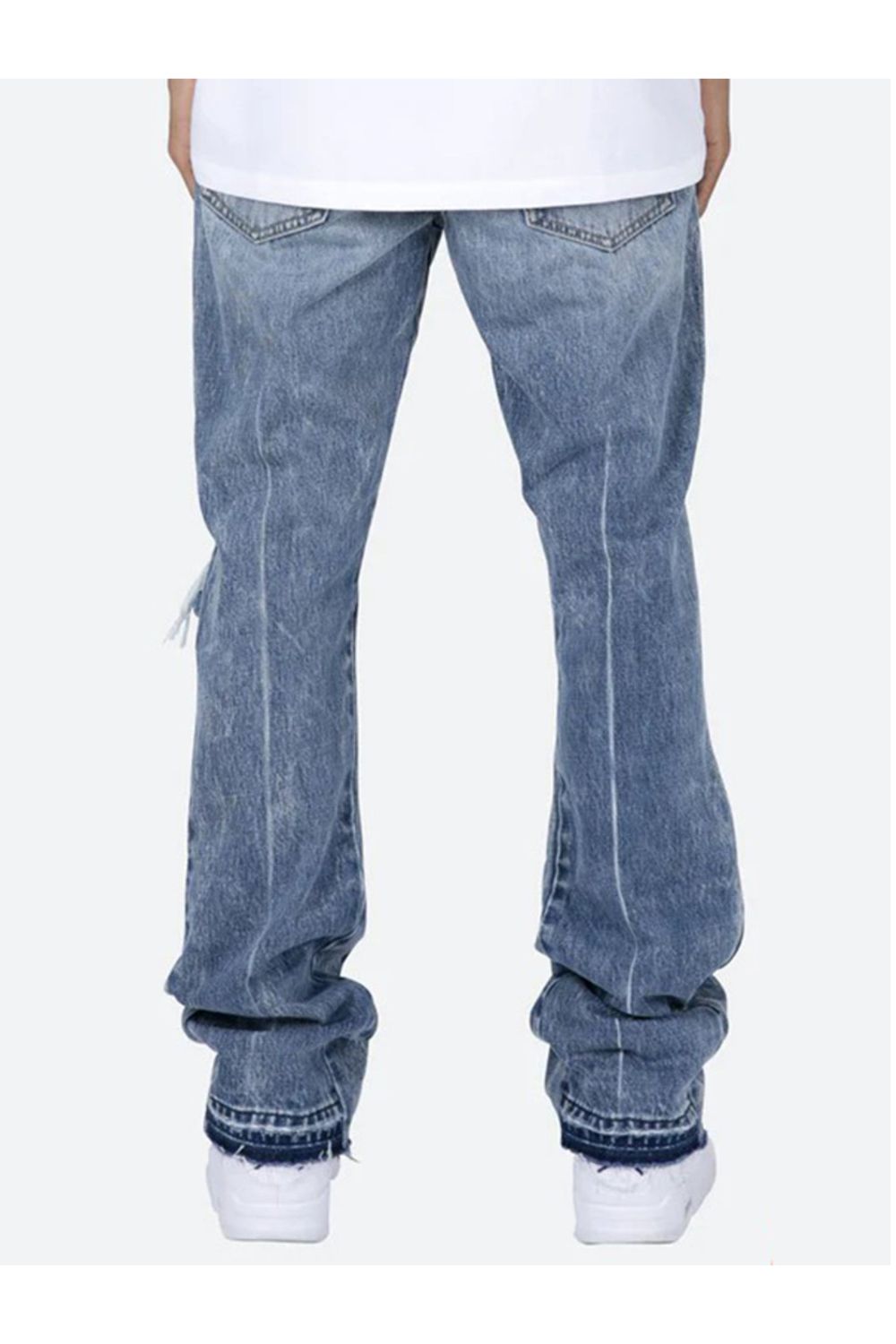 Jeans With Flare Design Ripped - Strada Fashion