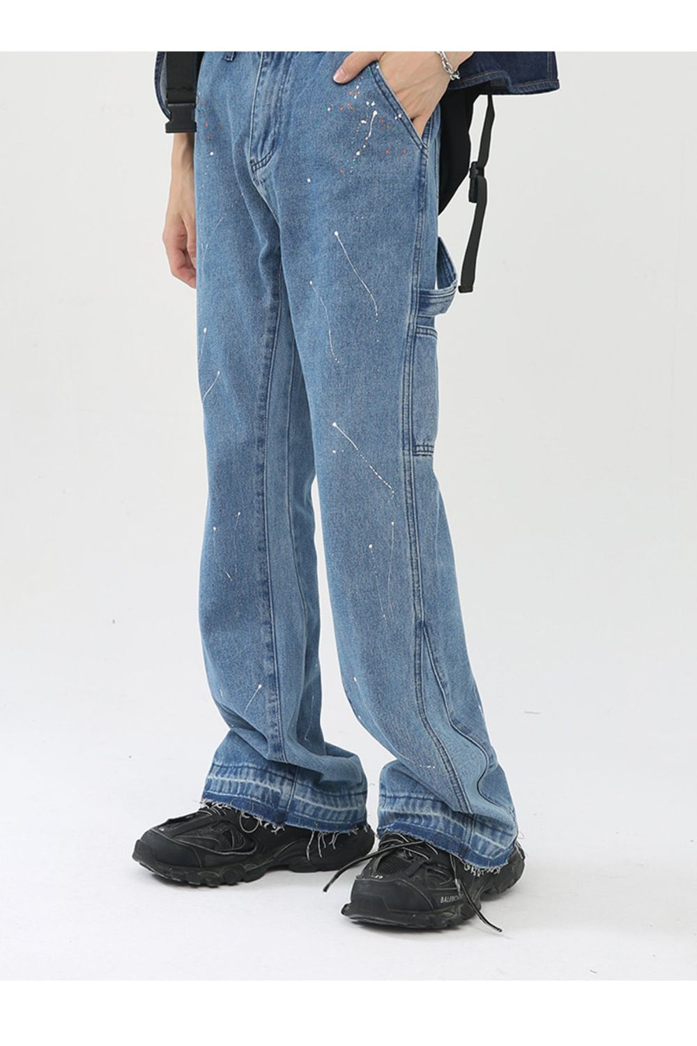 Jeans Flared With Paint - Strada Fashion