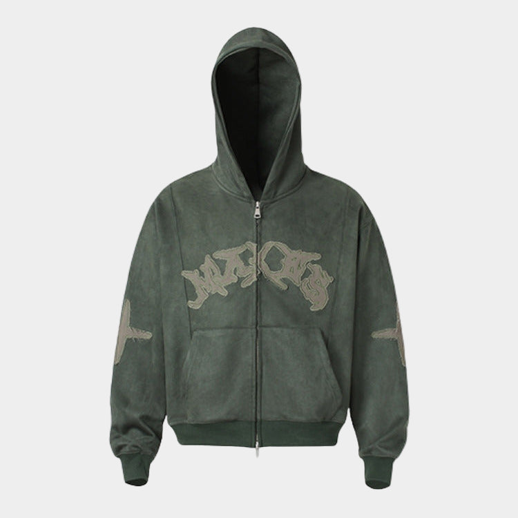 Zip Hoodie Y2K - Black