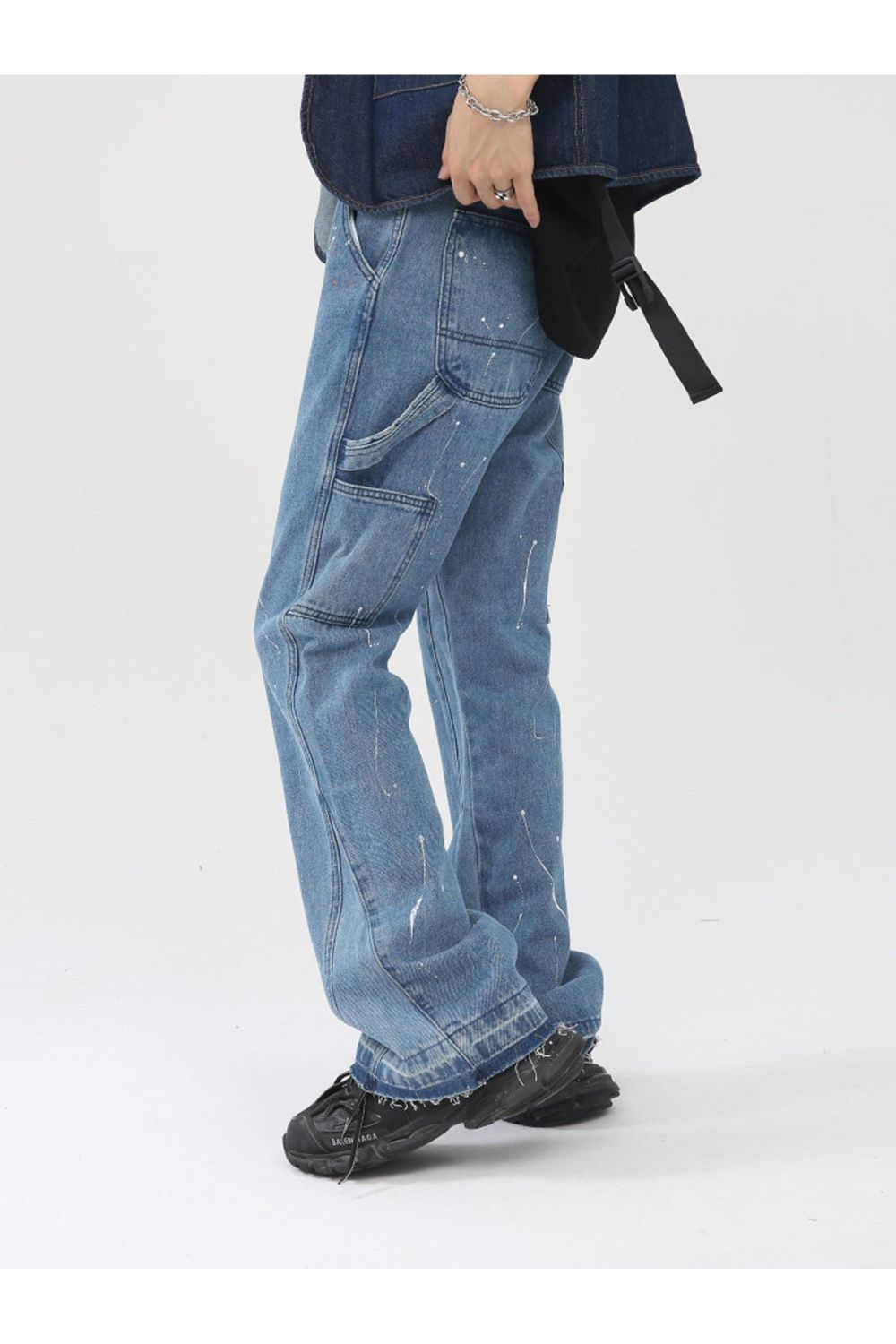 Jeans Flared With Paint - Strada Fashion
