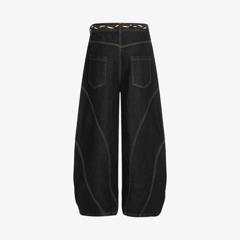 Dune Patchwork Barrel Jeans