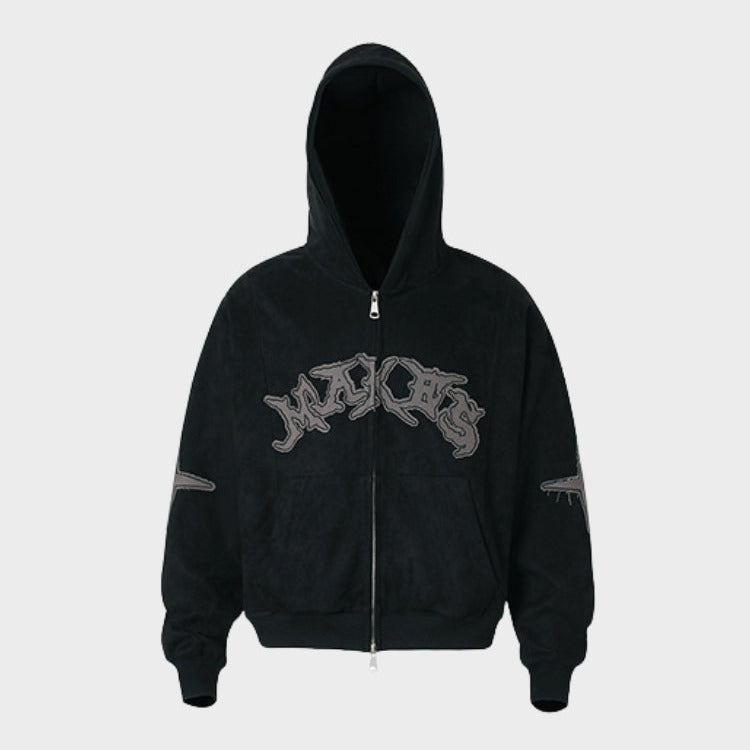 Zip Hoodie Y2K - Black