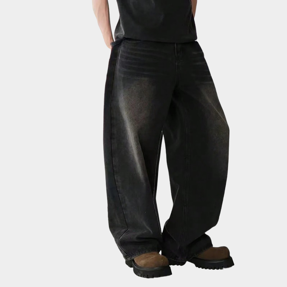 Wide Leg Jeans Black - Black