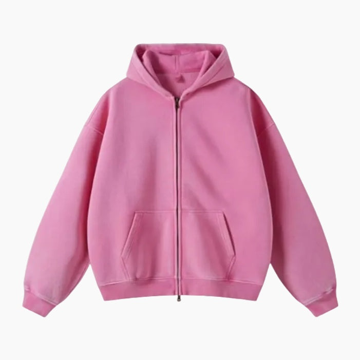 Heavyweight Zipped Hoodie - Pink