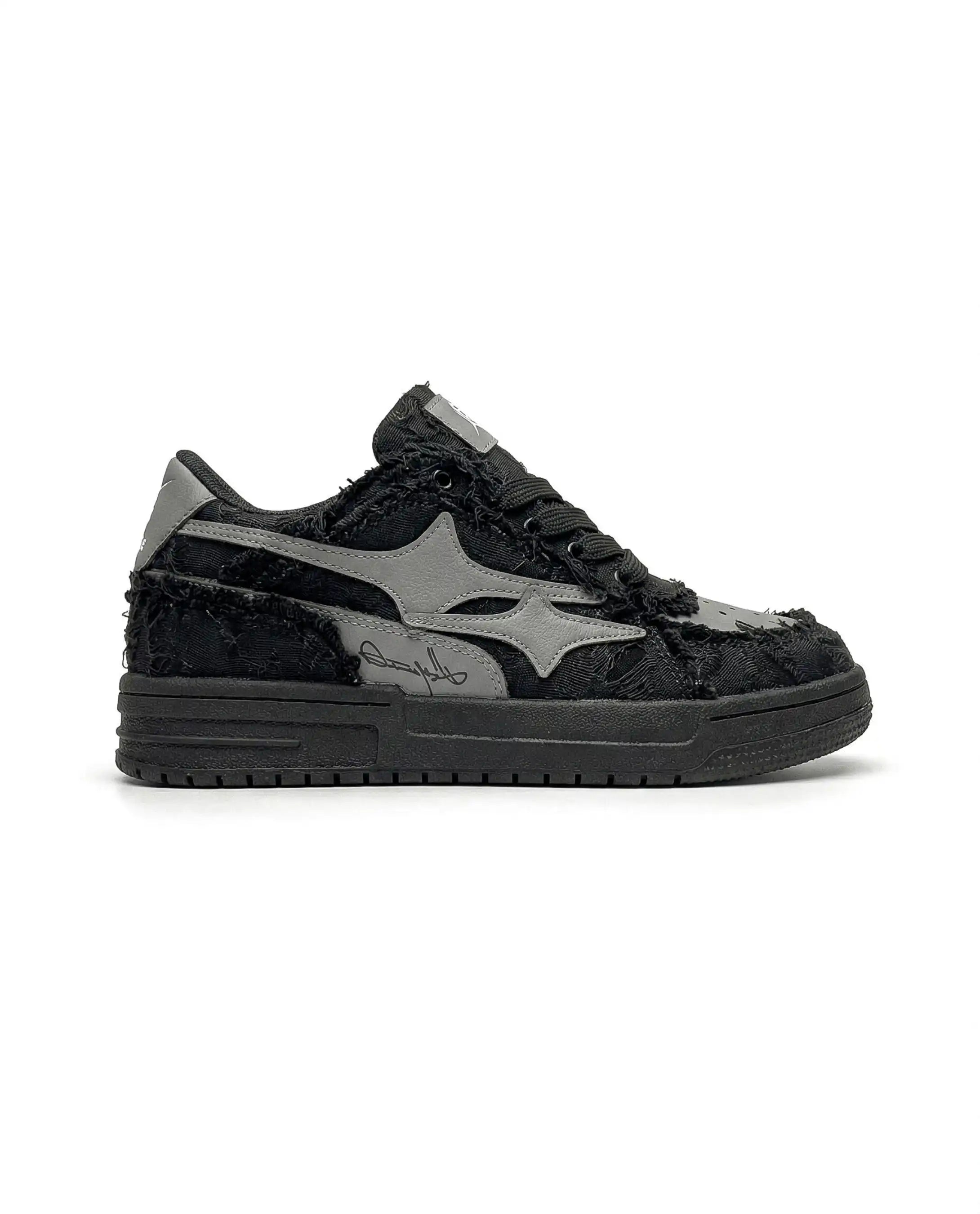 Denim Wash Sneaker - Black
