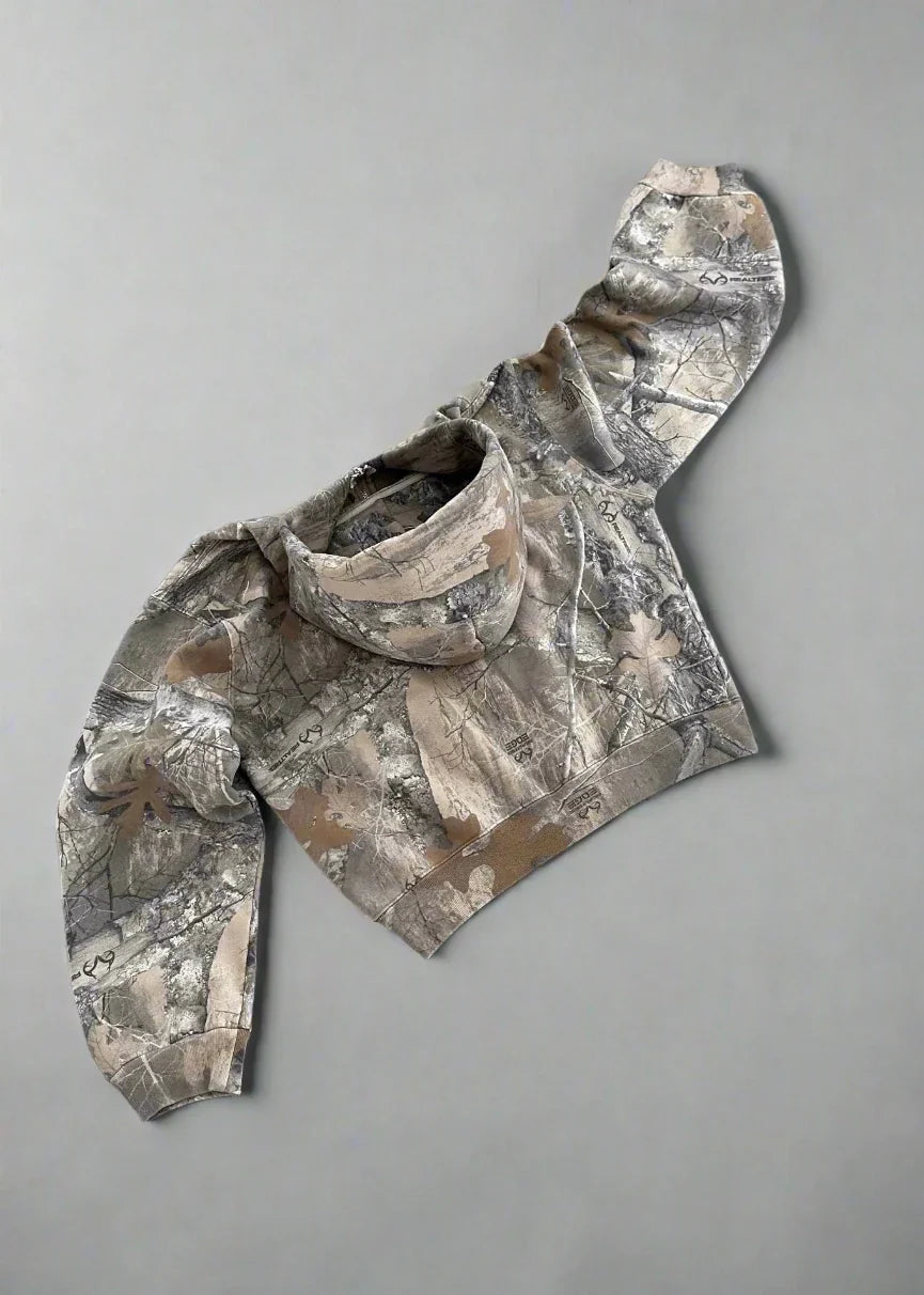 Y2K Retro Zipper Hoodie - Camouflage - Strada Fashion
