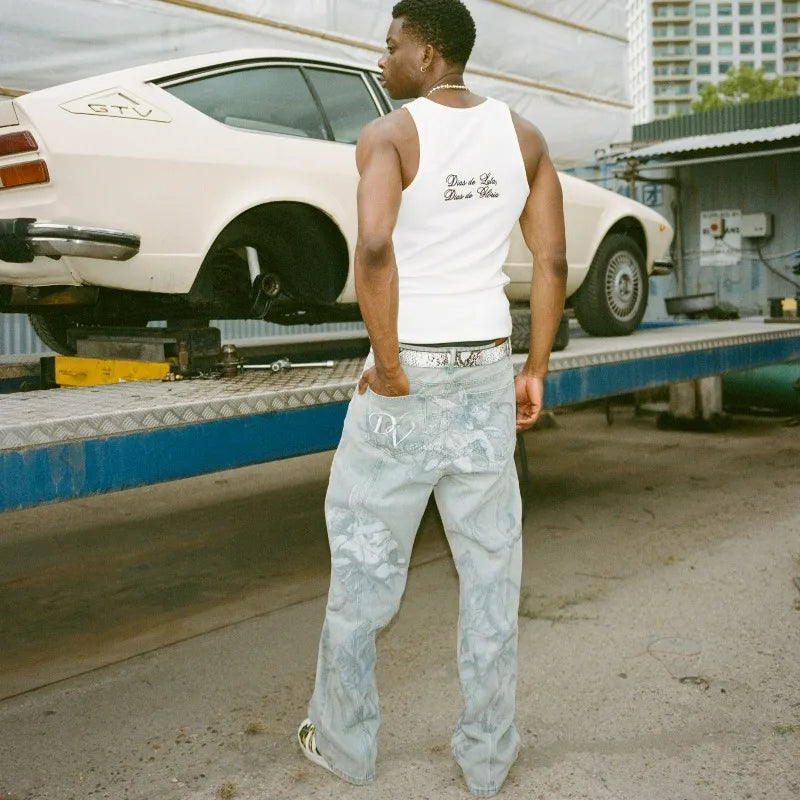 Cupid Graphic Baggy Jeans