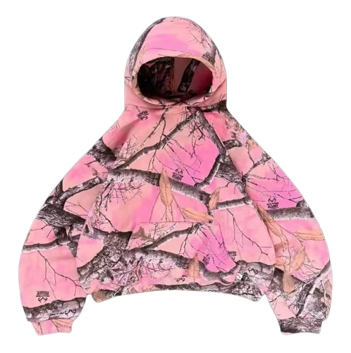 'Pink camo' Felpa con zip