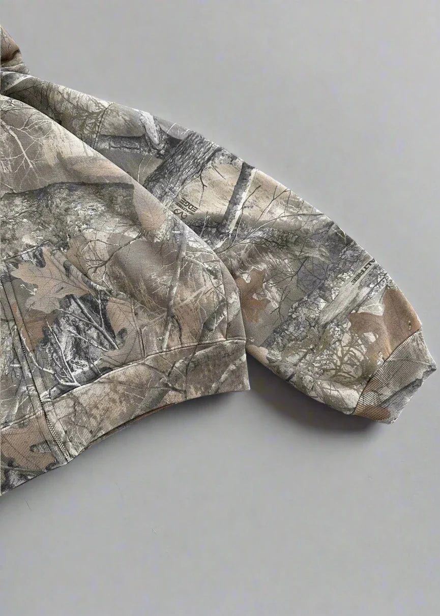 Y2K Retro Zipper Hoodie - Camouflage - Strada Fashion