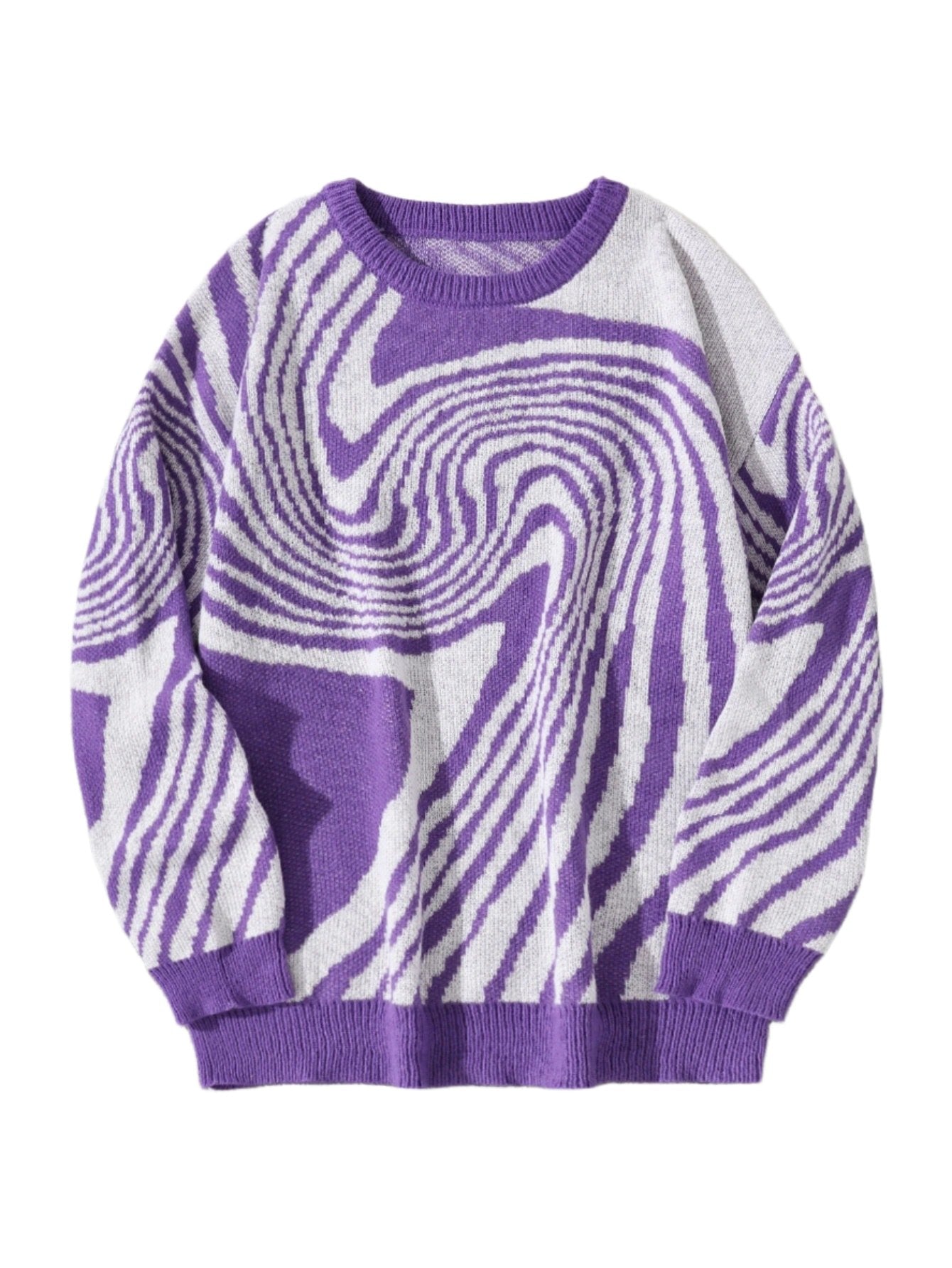 Maze Jacquard Knitted Sweater - Strada Fashion