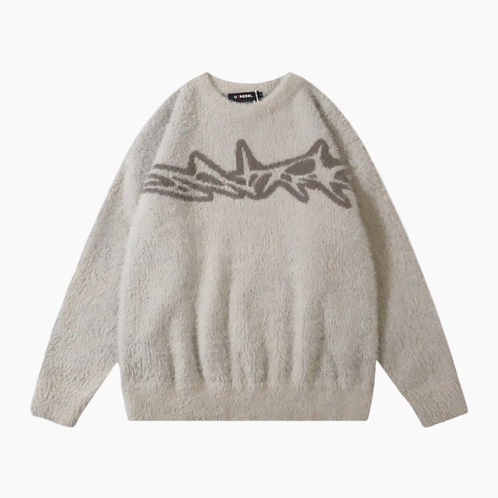'Tribal' Knitted Sweater - Apricot