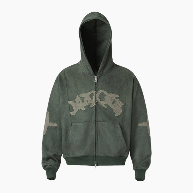 Zip Hoodie Y2K - Dark Green