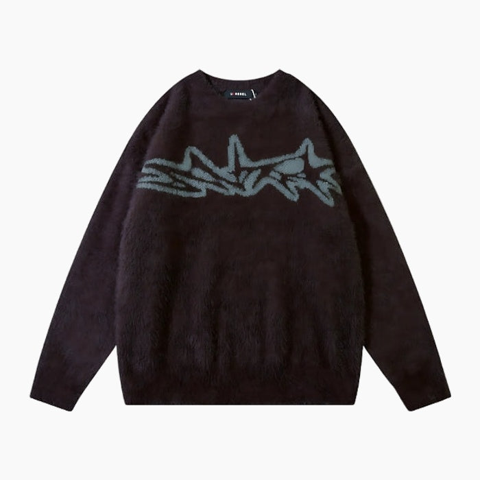 'Tribal' Knitted Sweater - Apricot